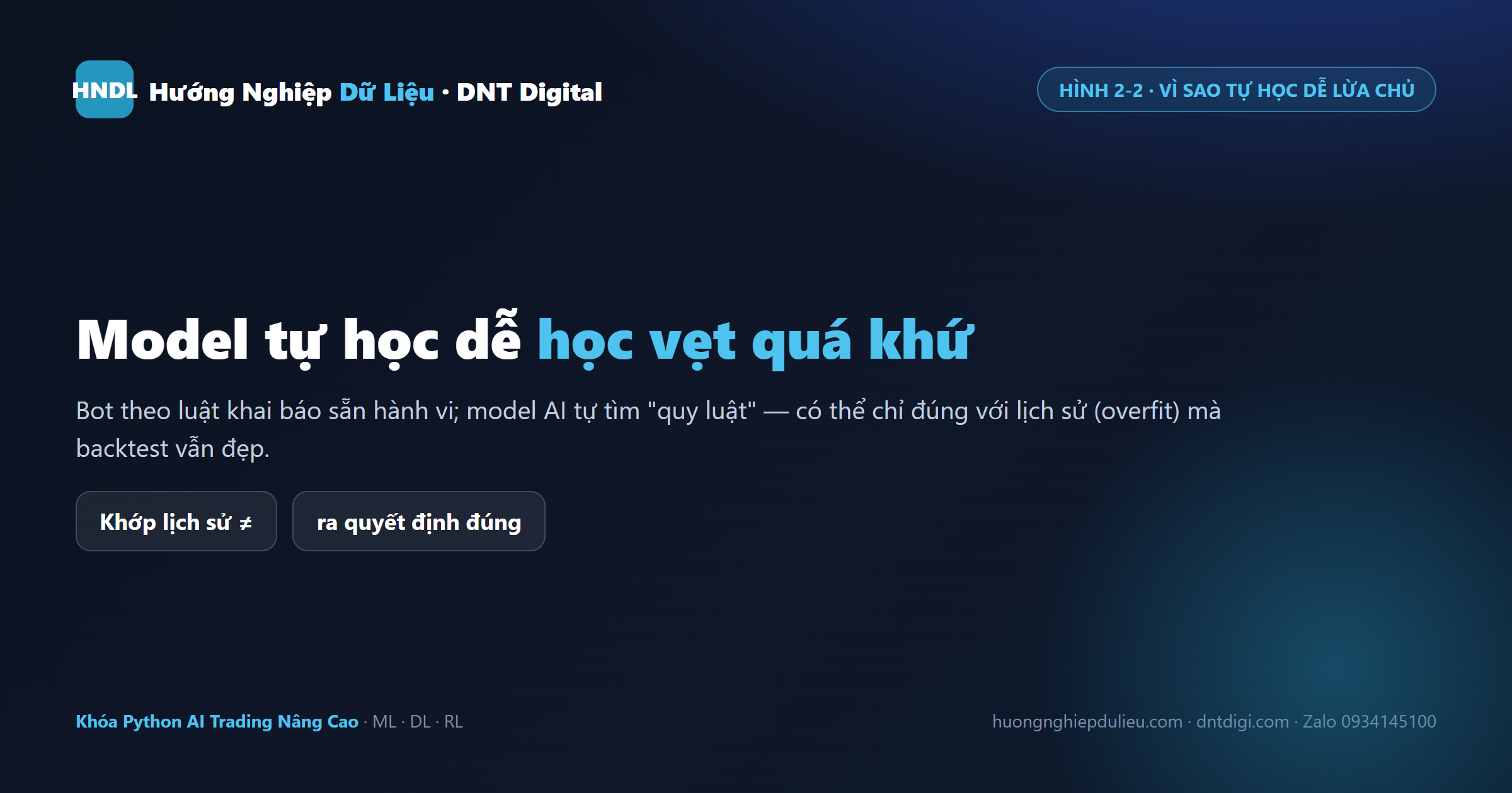Model tự học dễ học vẹt quá khứ: khớp lịch sử tốt không đồng nghĩa ra quyết định đúng