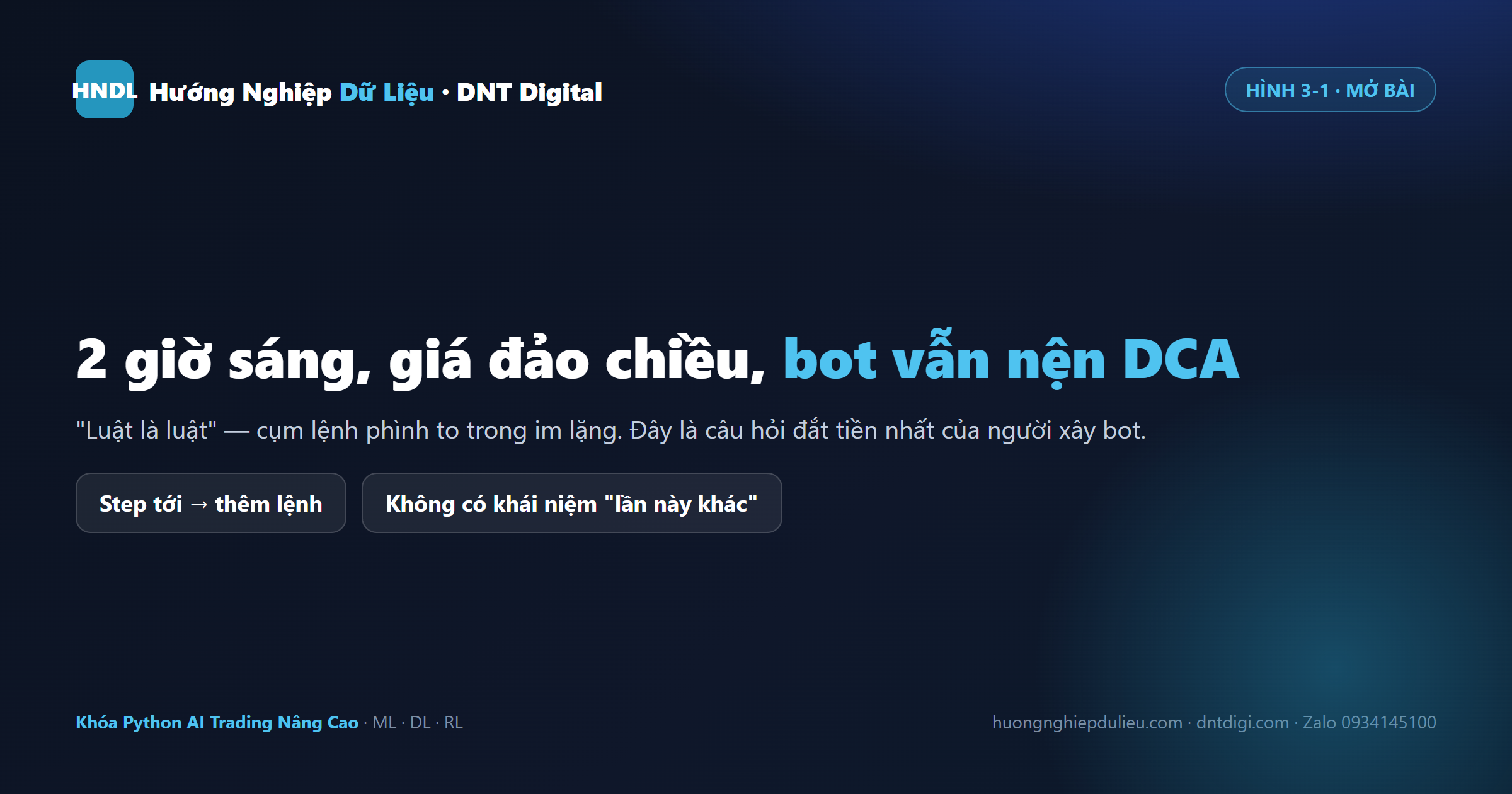 Bot Hedging nện DCA đúng luật lúc 2 giờ sáng khi giá đảo chiều — đúng luật nhưng chưa biết nghĩ