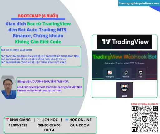 Giao dịch Bot từ TradingViewđến Bot Auto Trading MT5, Binance, Chứng khoán
