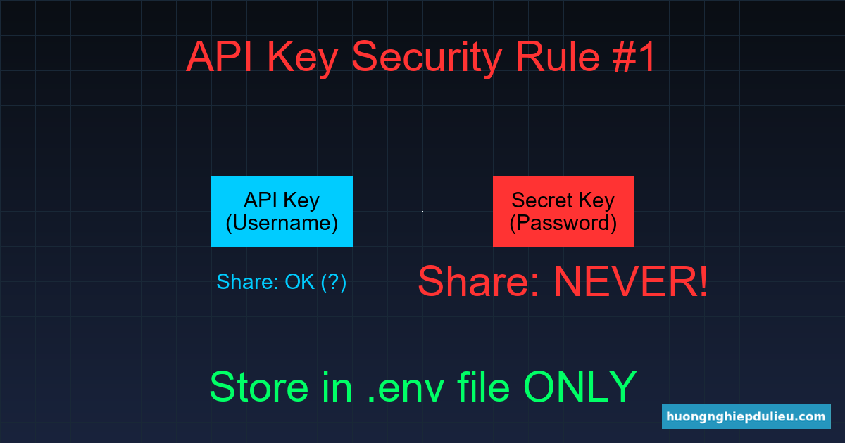 Quy tắc bảo mật: Không bao giờ gửi Secret Key qua Zalo/Facebook