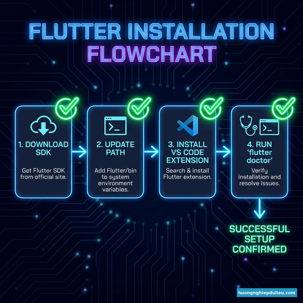 Cài đặt môi trường Flutter & Tạo app mobile đầu tiên (Windows/Mac)