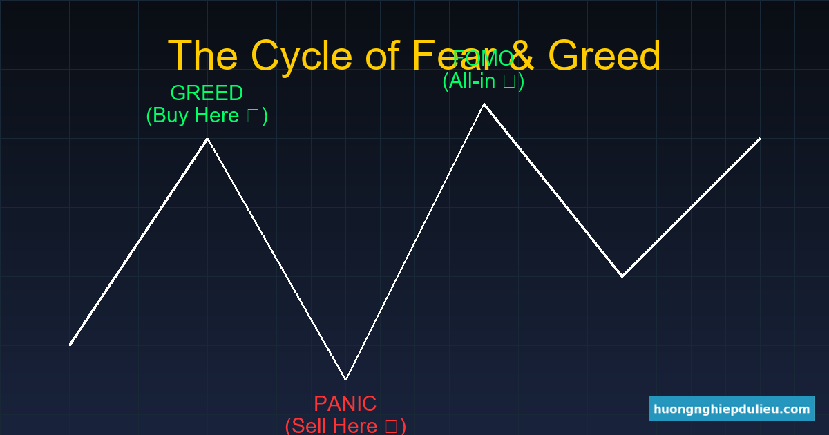 Biểu đồ tâm lý FOMO: Mua đỉnh Bán đáy