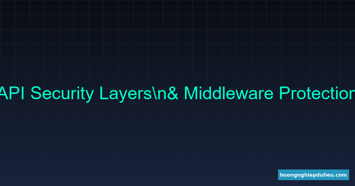 Các lớp bảo mật cho ứng dụng API