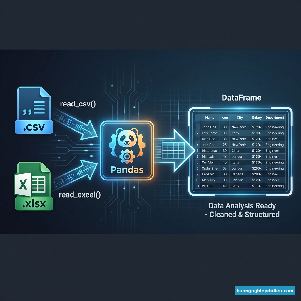 Cách Pandas xử lý file CSV và Excel