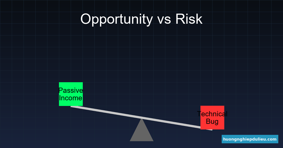 Cân bằng giữa Lợi ích (Thu nhập thụ động) và Rủi ro (Lỗi kỹ thuật)