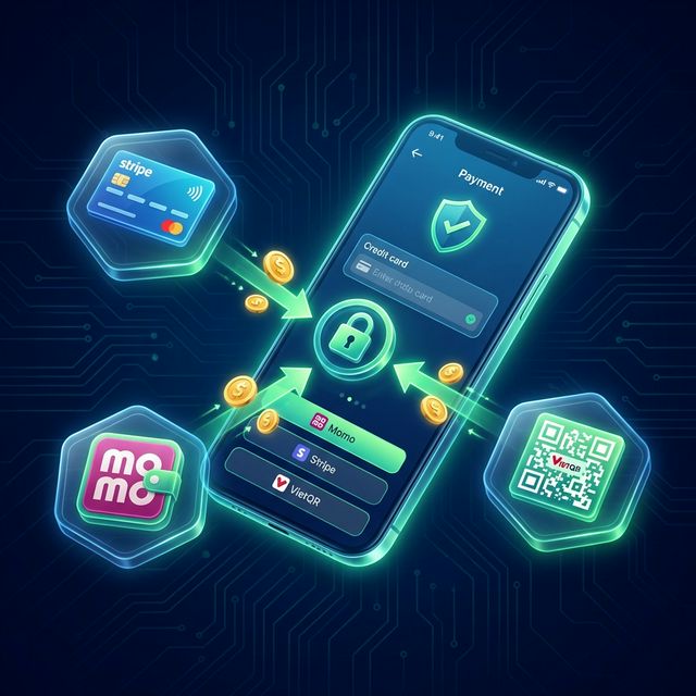 7️⃣ Tích hợp thanh toán trong Flutter (Momo, Stripe, Banking)