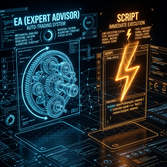 Phân Biệt Cấu Trúc EA (Expert Advisor) Và Script Trong MT5 – Khi Nào Xài Mã Code Nào?