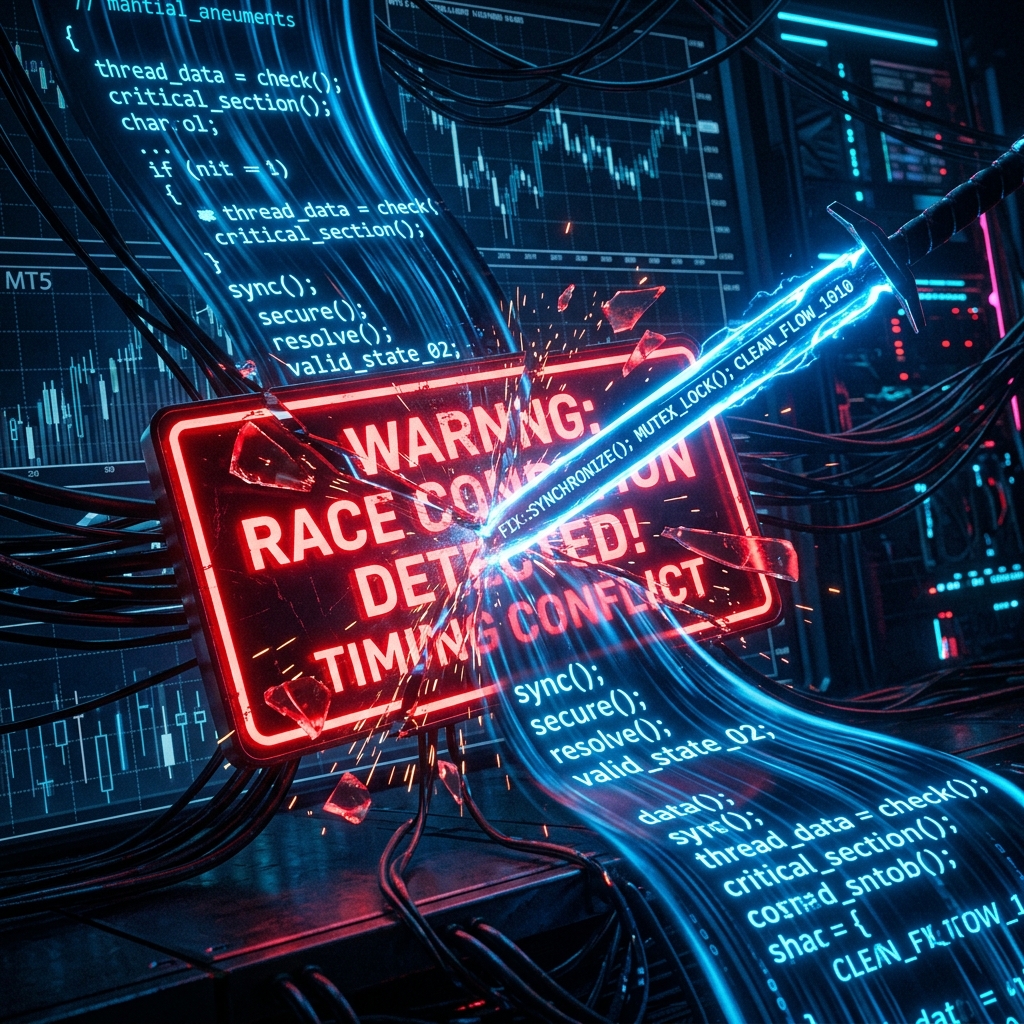 [MQL5] Tuyệt chiêu trị dứt điểm ‘Vào lệnh kép’ (Race Condition) khi rải lưới Grid