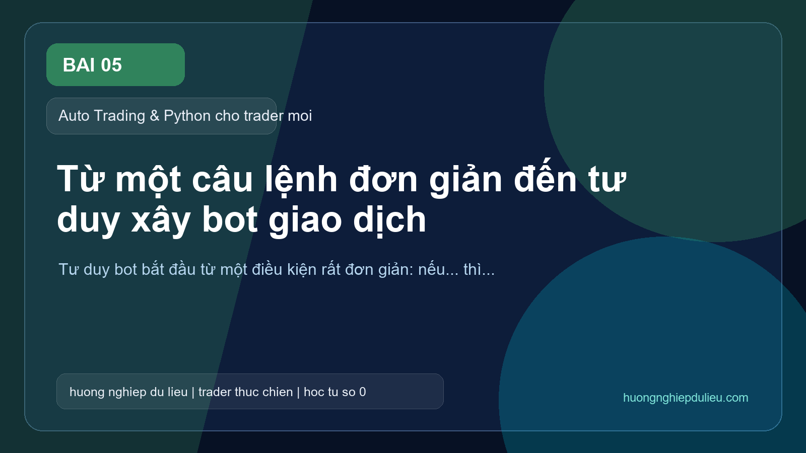 Bot giao dịch cần những thành phần nào?