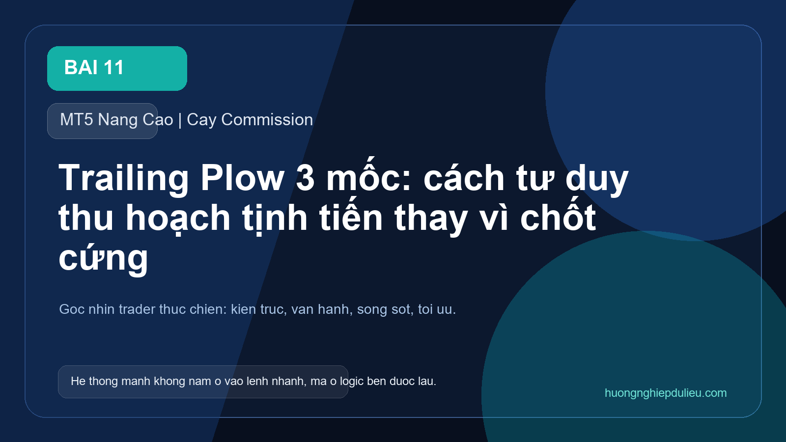 Trailing Plow 3 mốc: cách tư duy thu hoạch tịnh tiến thay vì chốt cứng