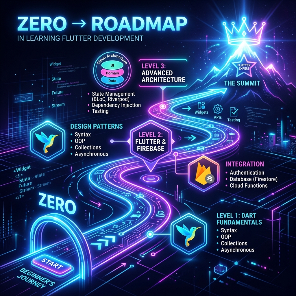 Lộ trình học Flutter cho người mới bắt đầu: Từ Zero đến Hero năm 2026