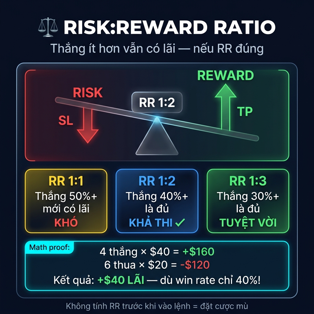 Risk:Reward Ratio — Tỷ lệ 1:2 có đủ không?
