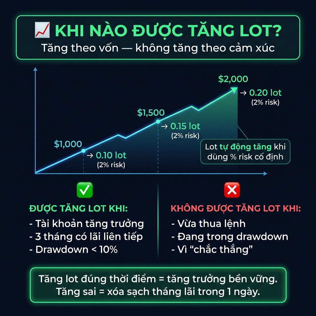 Khi nào được phép tăng Lot Size?