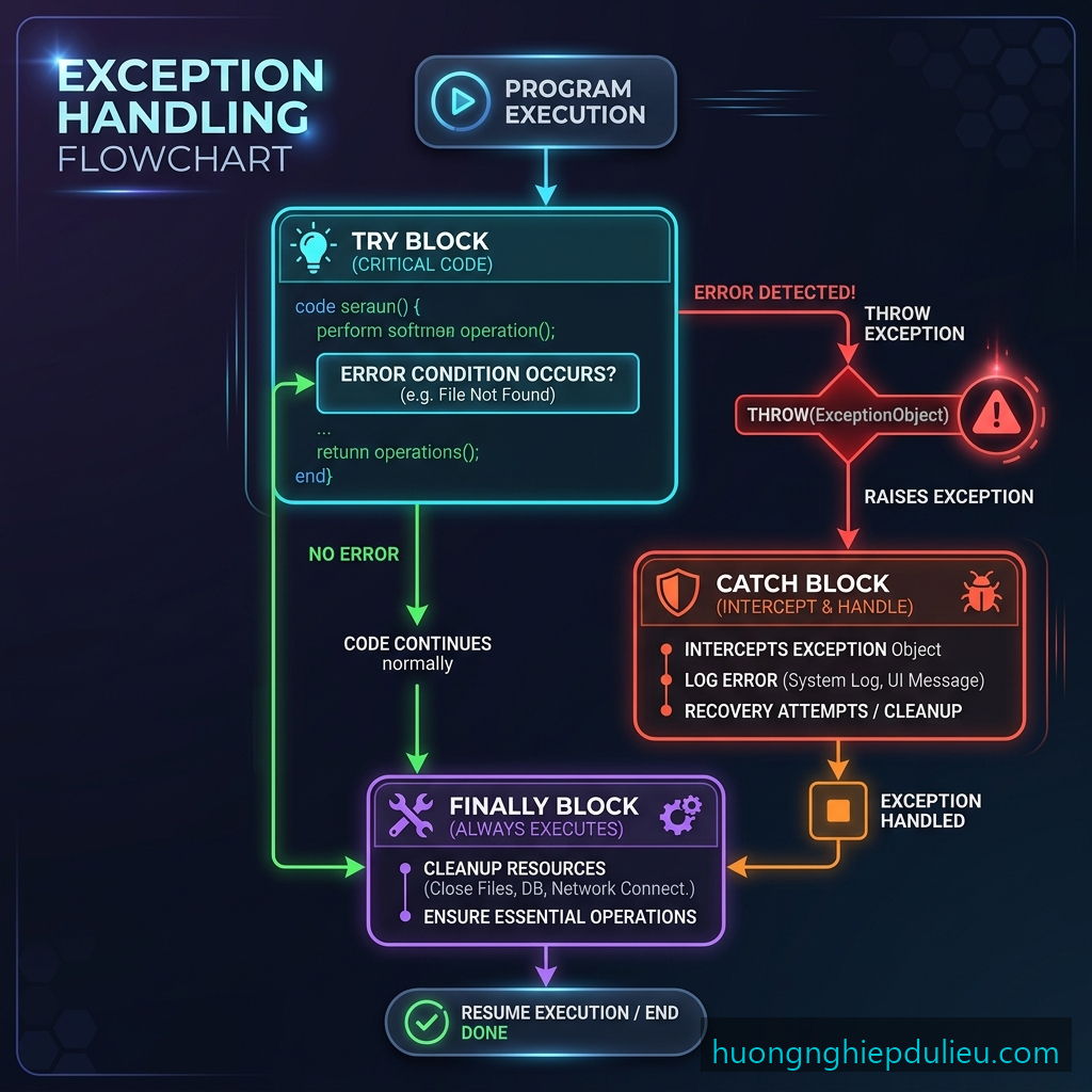 Kỹ Thuật Xử Lý Lỗi (Exception Handling) Chuyên Nghiệp Trong Dart & Flutter