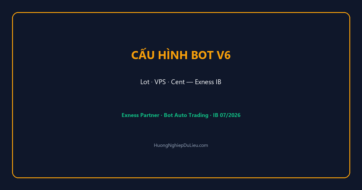 Hướng dẫn cấu hình Bot Nhị Quái V6 trên Exness cho IB — lot, VPS, cent account