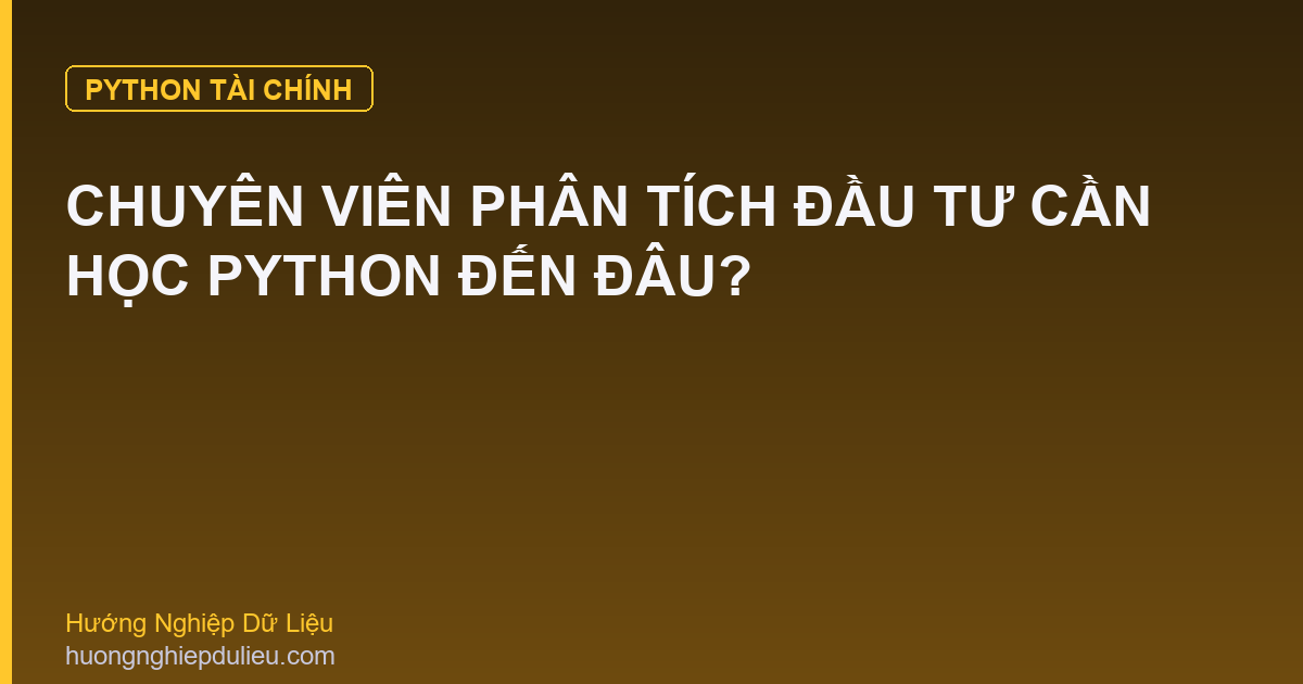 Chuyên Viên Phân Tích Đầu Tư Cần Học Python Đến Đâu?