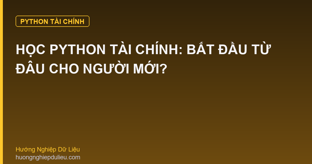 Học Python Tài Chính: Bắt Đầu Từ Đâu Cho Người Mới?