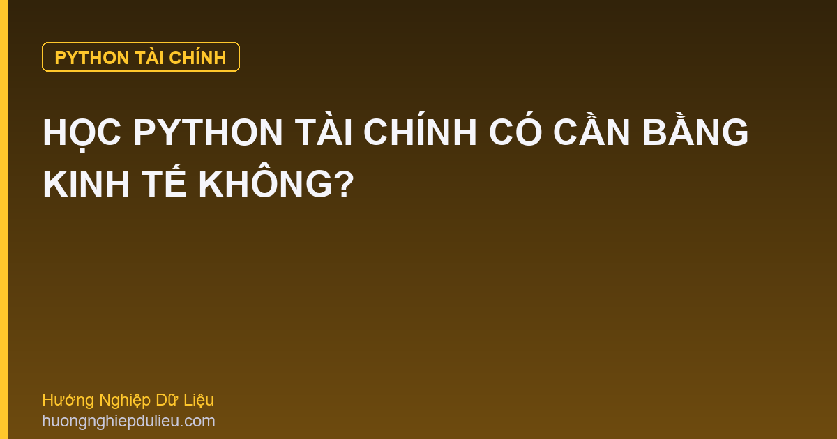 Học Python Tài Chính Có Cần Bằng Kinh Tế Không?