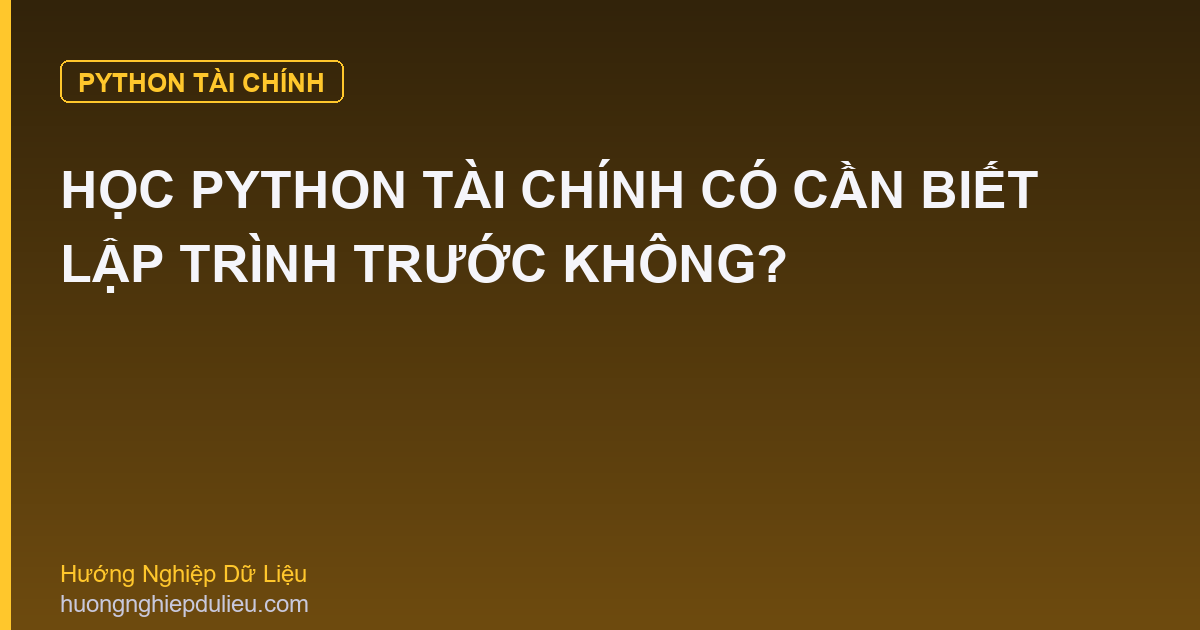 Học Python Tài Chính Có Cần Biết Lập Trình Trước Không?