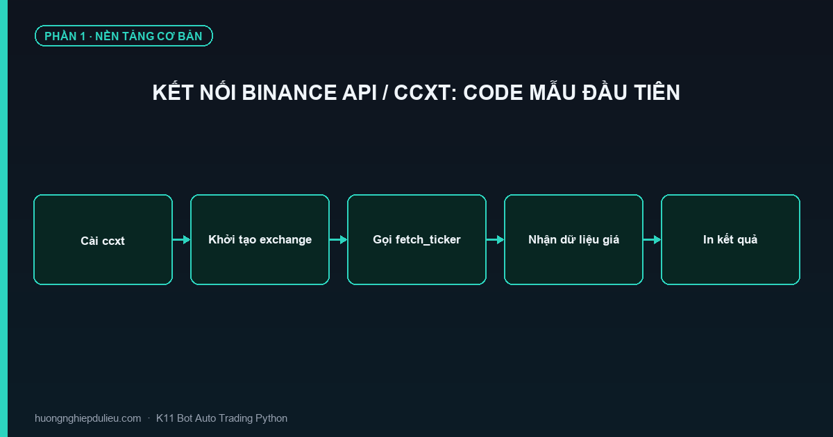 Kết Nối Binance API / CCXT: Code Mẫu Đầu Tiên