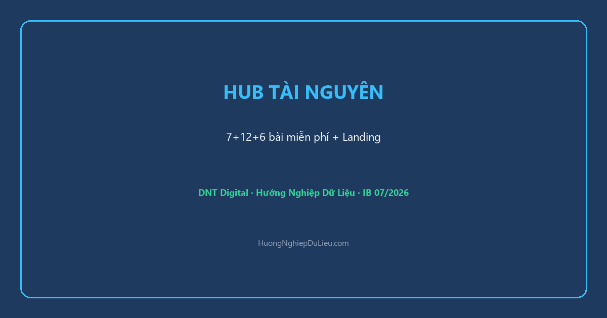 Hub tài nguyên miễn phí: 7 bài marketing IB + 12 Backcom + 6 công cụ AI + Landing khóa học