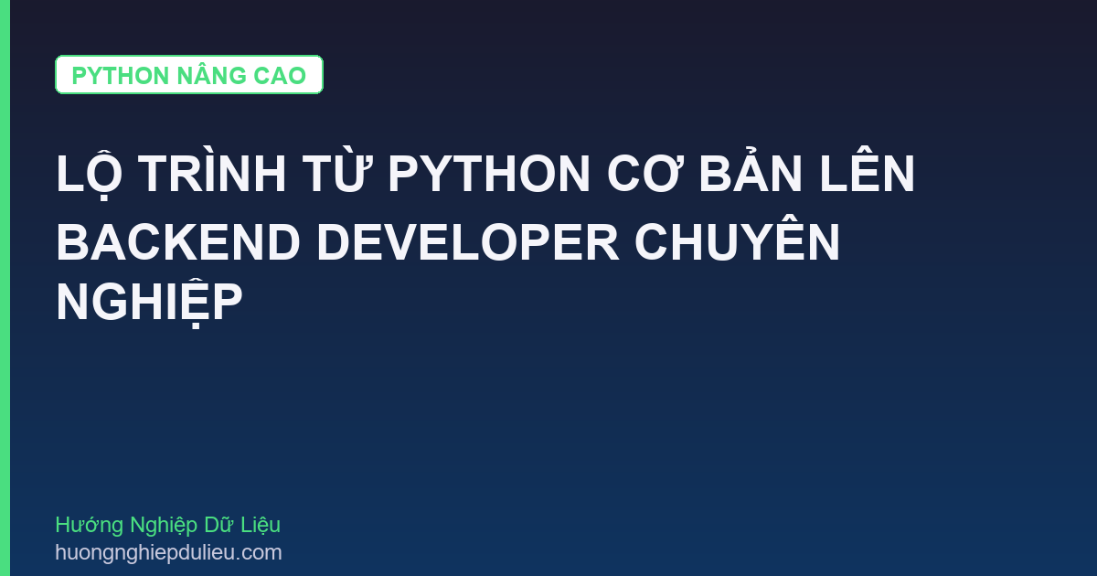 Lộ Trình Từ Python Cơ Bản Lên Backend Developer Chuyên Nghiệp