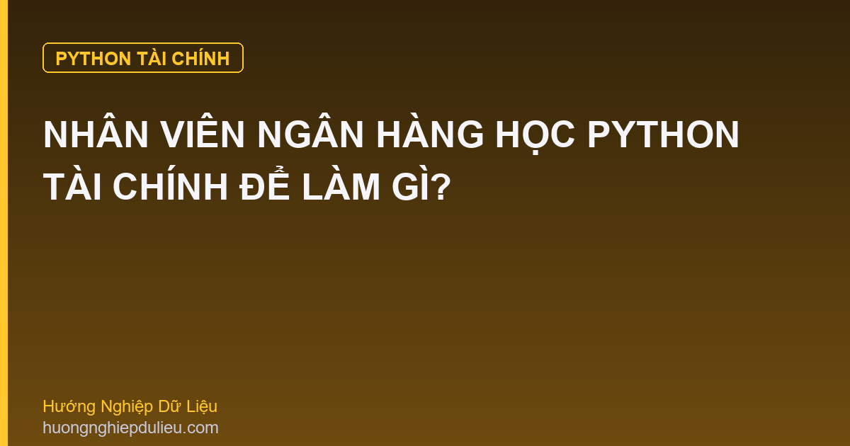 Nhân Viên Ngân Hàng Học Python Tài Chính Để Làm Gì?