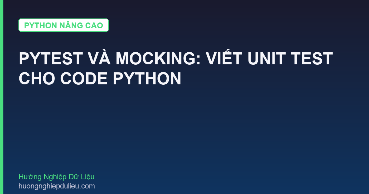 Pytest Và Mocking: Viết Unit Test Cho Code Python