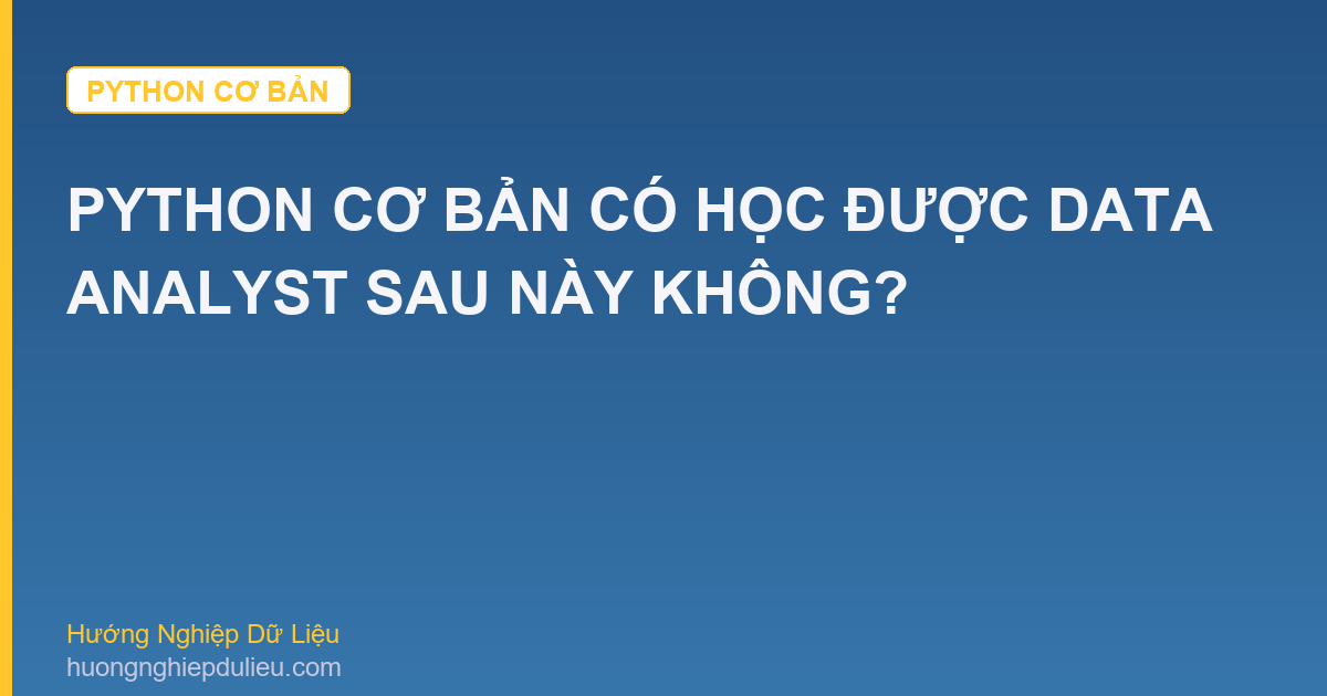 Python Cơ Bản Có Học Được Data Analyst Sau Này Không?