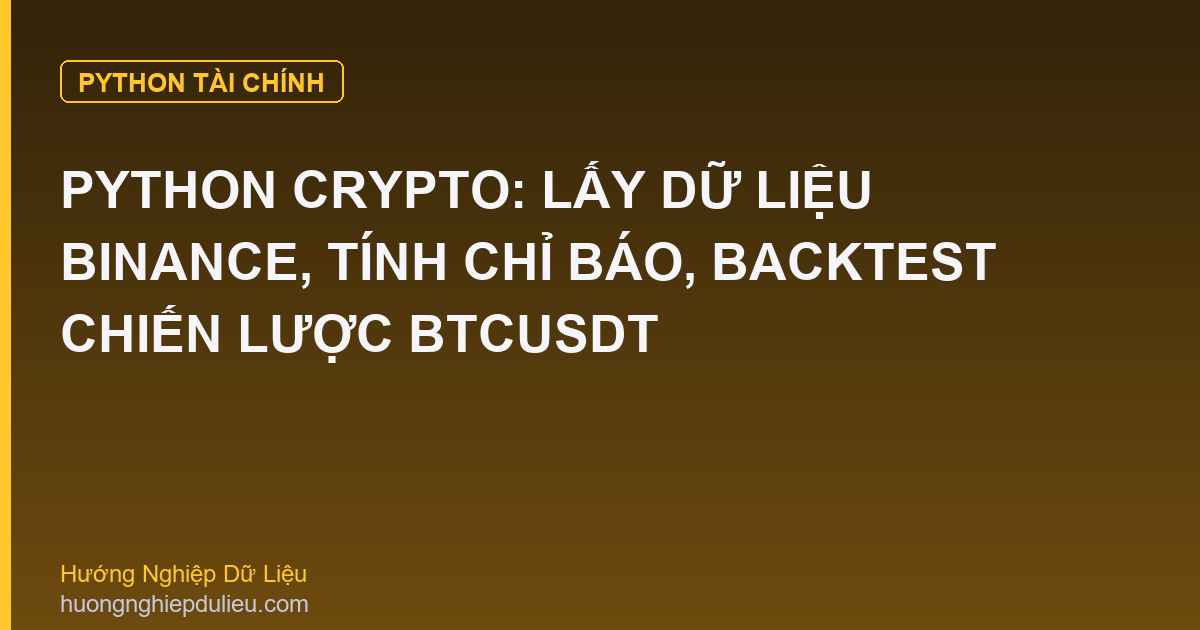 Python Crypto: Lấy Dữ Liệu Binance, Tính Chỉ Báo, Backtest Chiến Lược BTCUSDT