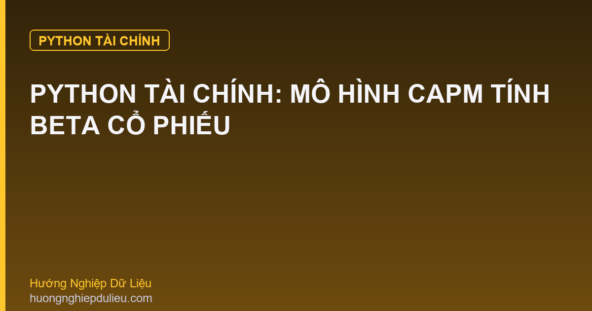 Python Tài Chính: Mô Hình CAPM Tính Beta Cổ Phiếu