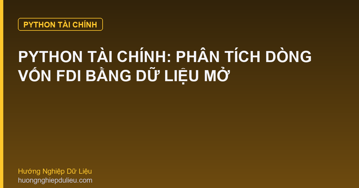 Python Tài Chính: Phân Tích Dòng Vốn FDI Bằng Dữ Liệu Mở