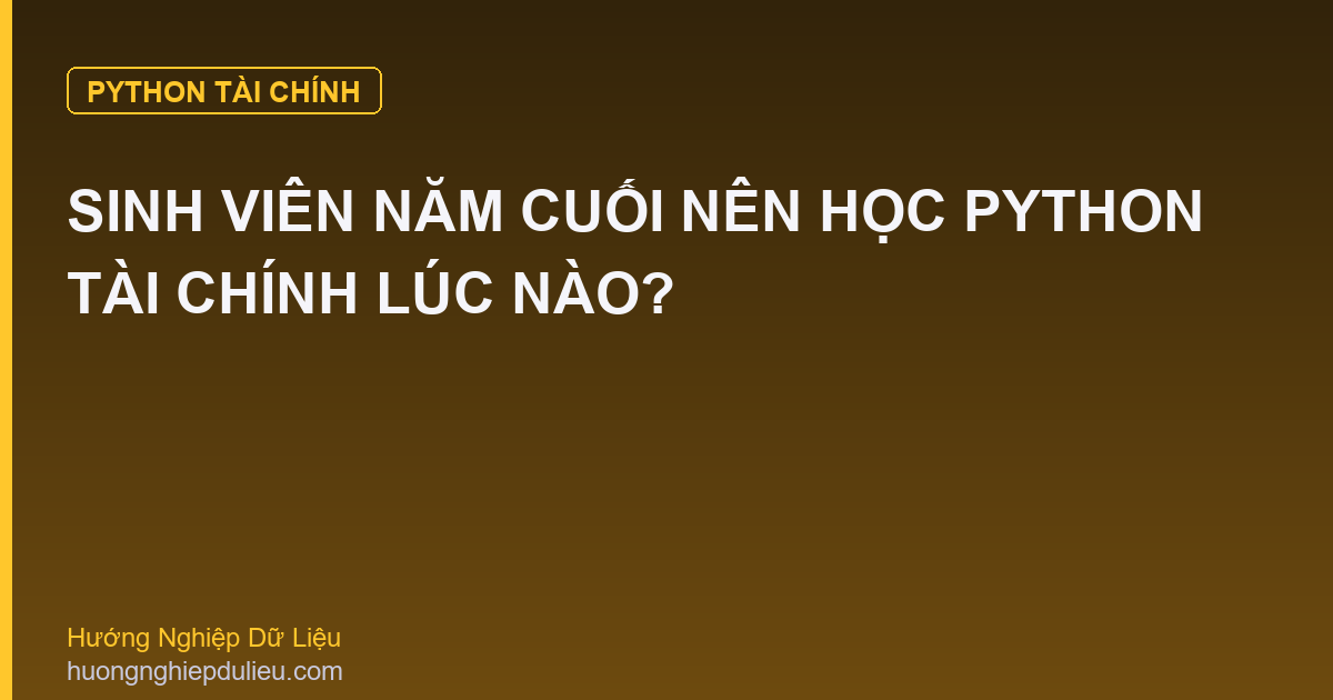 Sinh Viên Năm Cuối Nên Học Python Tài Chính Lúc Nào?