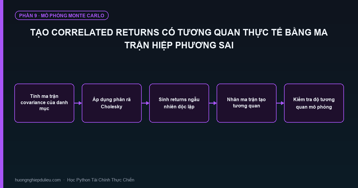 Tạo Correlated Returns Có Tương Quan Thực Tế Bằng Ma Trận Hiệp Phương Sai