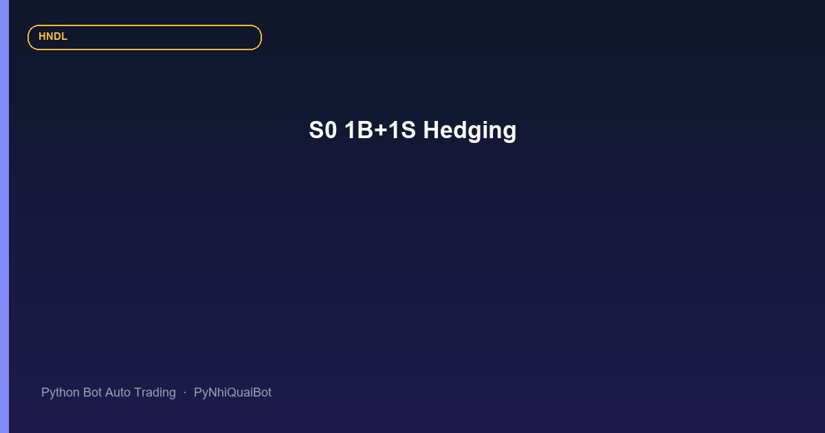 S0 mở một BUY và một SELL tại P0: tư duy hedging của Python Bot Auto Trading