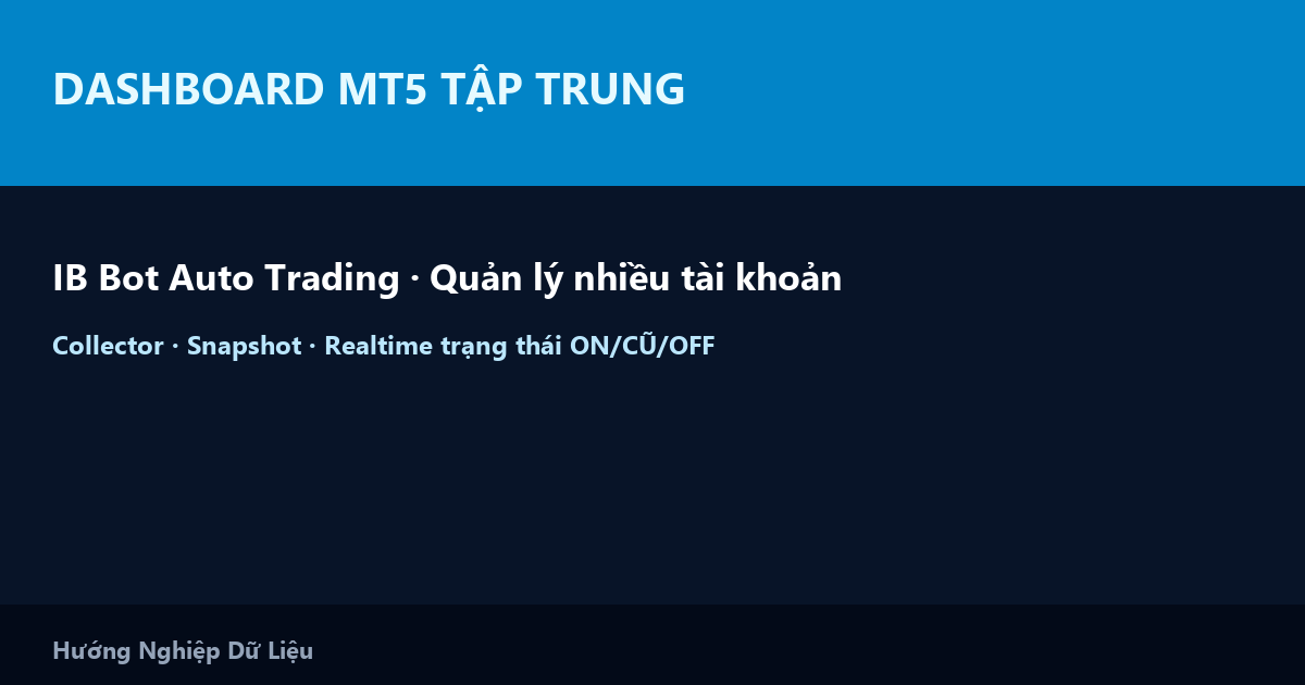 Mô hình quản lý tài khoản tập trung bằng Dashboard trong hệ thống IB Bot Auto Trading