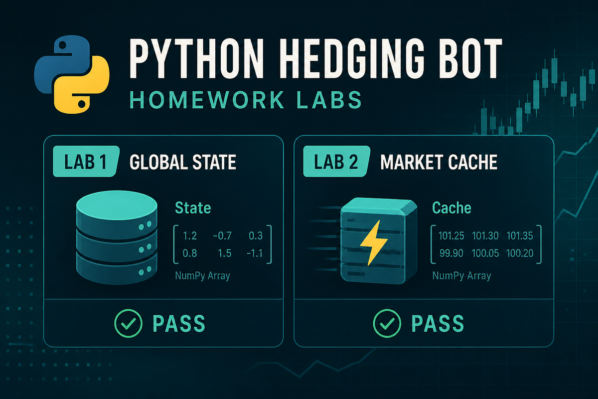 Bài Tập Python Hedging Buổi 1–2: Global State & Market Cache Lab | HNDL