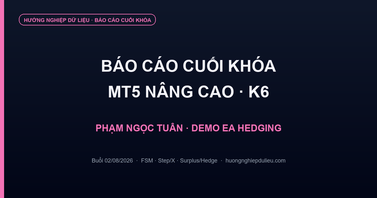 Báo cáo cuối khóa MT5 K6: Phạm Ngọc Tuân demo EA Hedging 02/08