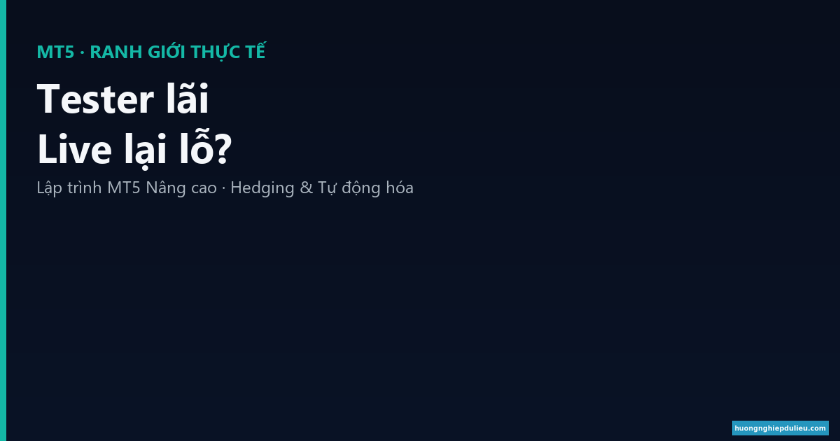 Vì sao Backtest lãi mà chạy Live lại lỗ? Tester vs Live khác nhau ở đâu trong MT5