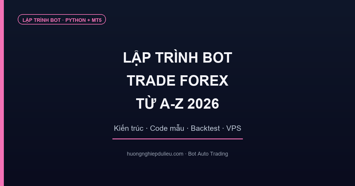 Lập Trình Bot Trade Forex Bằng Python + MT5: Kiến Trúc, Code Mẫu, Backtest | HNDL