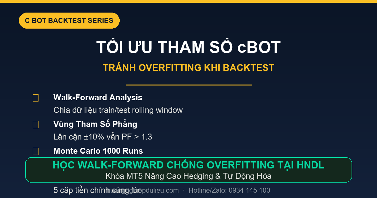Tối ưu tham số cBot & tránh Overfitting khi Backtest (Optimization)