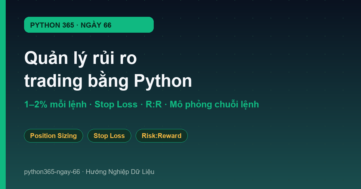Quản Lý Rủi Ro Trading Bằng Python — Bài Học Sống Còn Trader Nào Cũng Cần