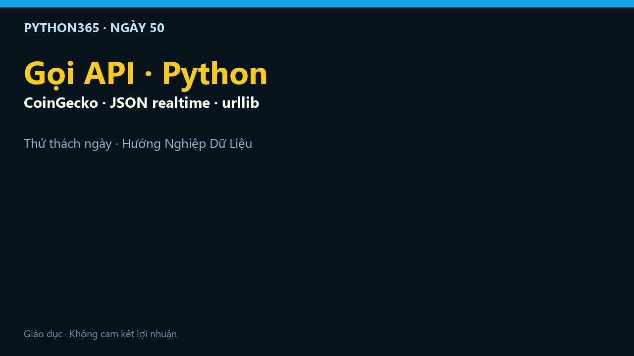 Gọi API bằng Python — CoinGecko, JSON, urllib