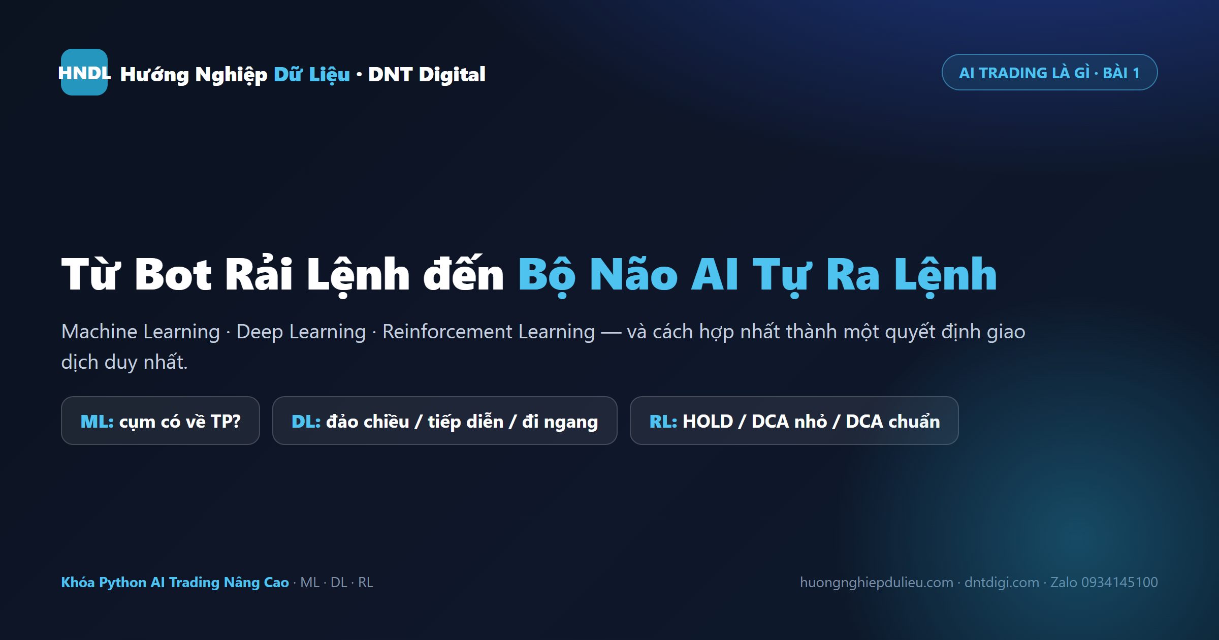AI Trading Là Gì? Từ Bot Rải Lệnh Đến Bộ Não Tự Ra Lệnh (Machine Learning · Deep Learning · Reinforcement Learning)