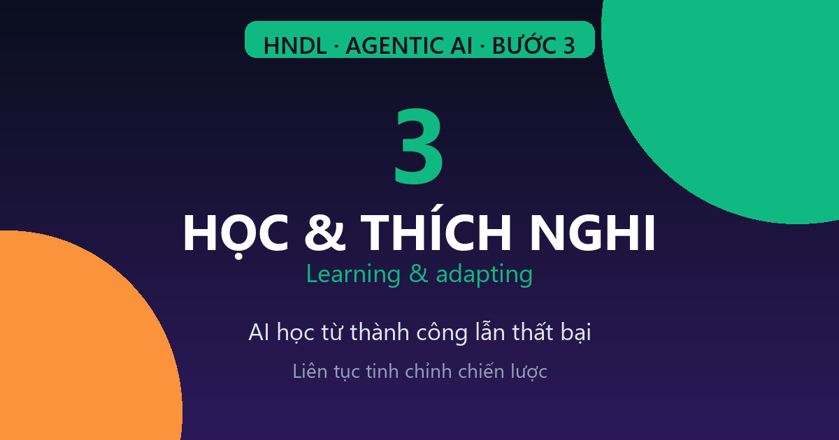 Agentic AI bước 3: học và thích nghi
